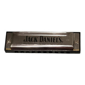 Jack Daniel's Diatonic Harmonica 10-Hole Silver Logo Whiskey Promo Blues Harp